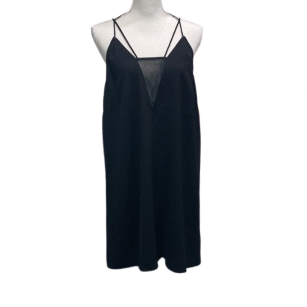 H&M Women's Size 14 black sleeveless dress strappy Low Back